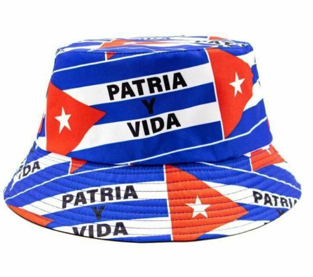 Cuban FLAG Blue Patria y Vida Bucket Hat