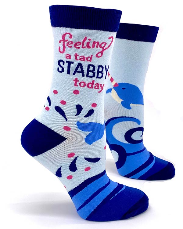 Feeling A Tad Stabby Today Narwal Women's Crew SOCKS