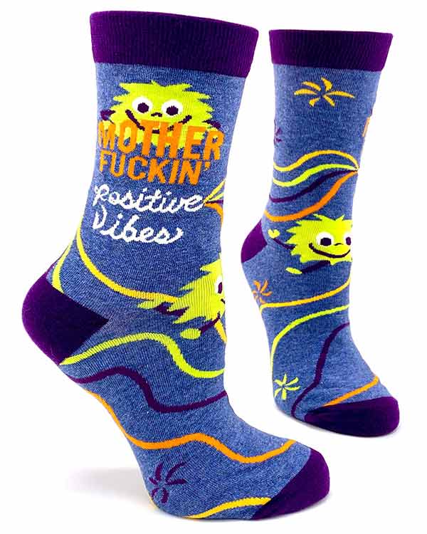 Mother Fuckin' Positive Vibes LADIES Crew Socks