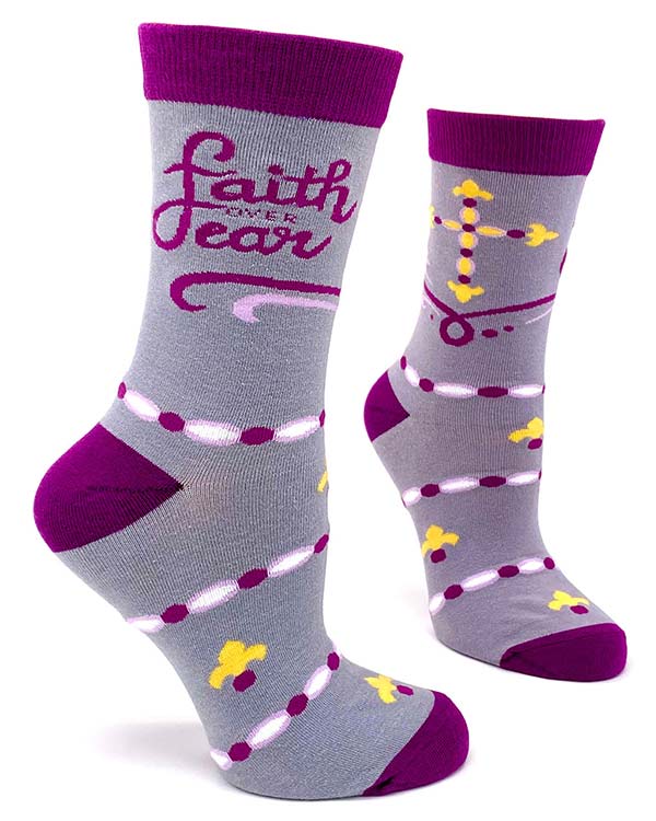 Faith Over Fear Women's Crew SOCKS