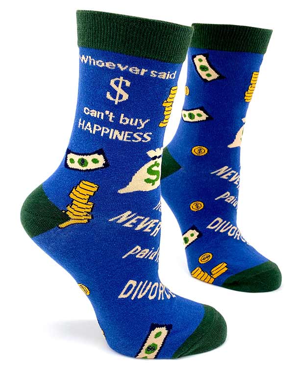 Whoever Said Money Can't Buy Happiness..Divorce Ladies Crew SOCKS