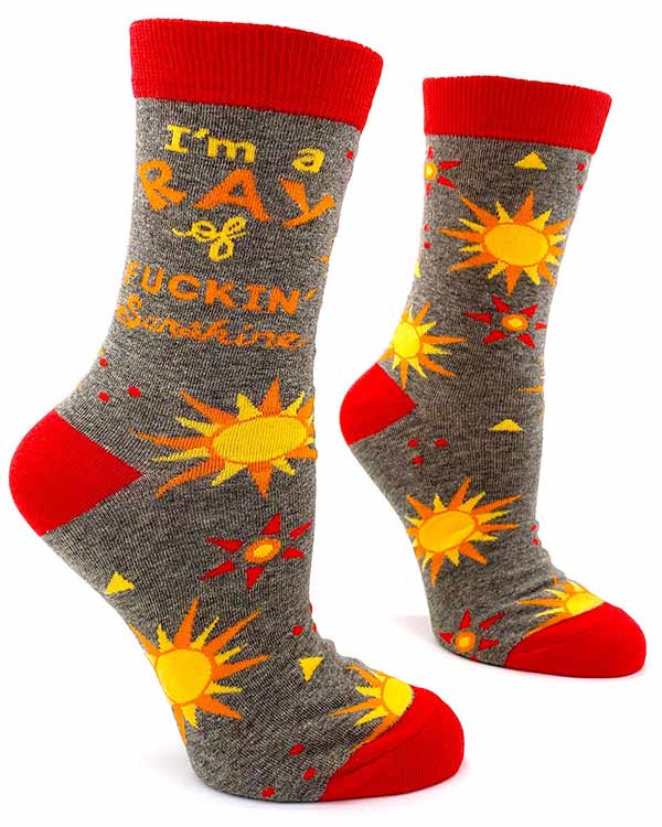 I'm A Ray Of Fuckin' Sunshine LADIES Crew Socks