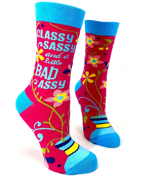 Classy Sassy and a Little Badassy Ladies Crew Socks