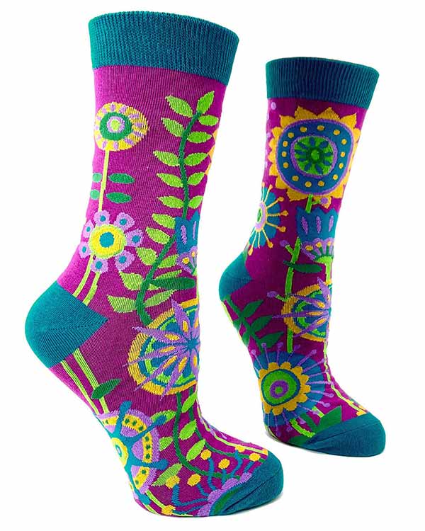 Funky Floral Women's Crew Socks