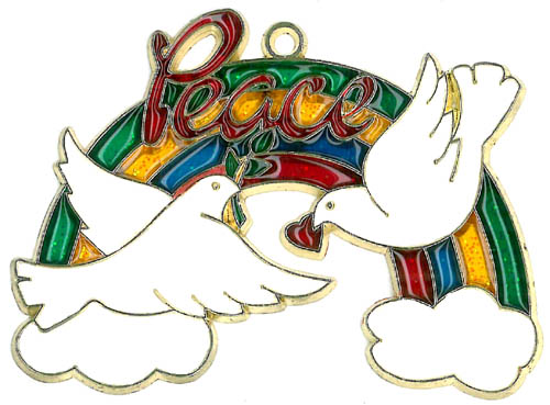 Peace Doves Suncatcher (CLOSEOUT)
