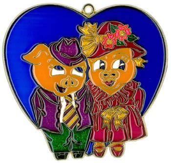 Pigs In Heart SUNCATCHER (CLOSEOUT)