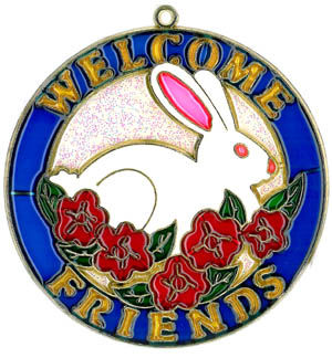 Welcome Rabbit Suncatcher (CLOSEOUT)