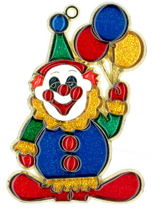 Fat Clown with Balloons SUNCATCHER (CLOSEOUT)