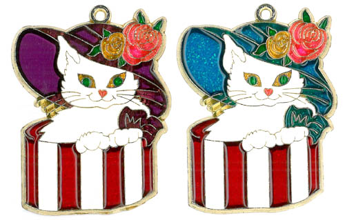 Cat in Hat Box SUNCATCHER