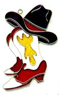 Cowboy BOOTS/Hat Suncatcher (CLOSEOUT)