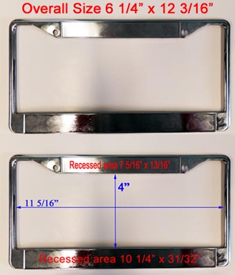 Car License Plate FRAME Blank