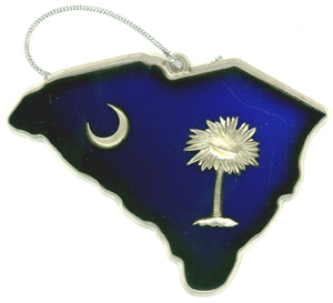 South Carolina Moon and Palmetto SUNCATCHER / Ornament