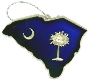 South Carolina Moon and Palmetto Suncatcher / Ornament