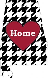 Alabama Map Houndstooth Home Decal Window STICKER.