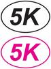5K 5 Kilometer Road Race Premium DECAL Window Sticker