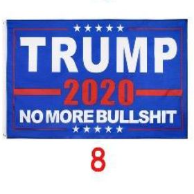 TRUMP 2020 NO More BS Blue FLAG