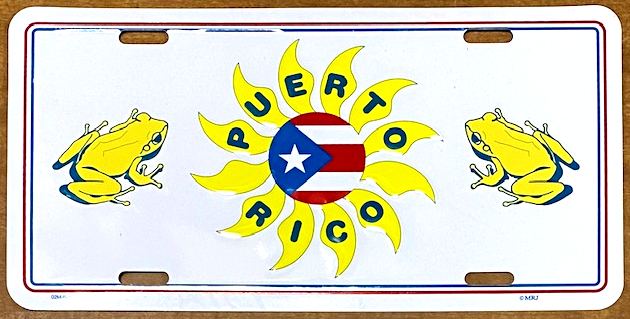 Puerto Rico Metal LICENSE PLATE