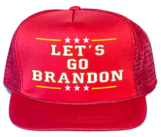 1 gLet's Go Brandon printed YOUTH HATs - RED
