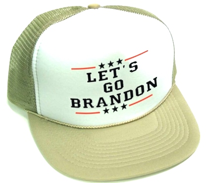1 eLet's Go Brandon printed HATs - white front tan