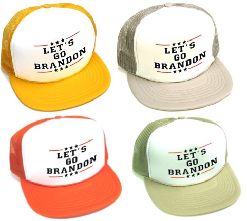 1 eLet's Go Brandon printed HATs - white front mix