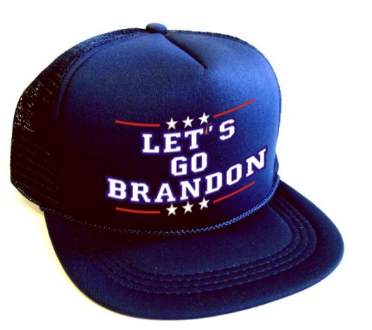 1 gLet's Go Brandon printed YOUTH HATs - navy blue