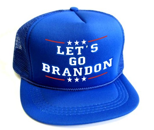 1 gLet's Go Brandon printed YOUTH HATs - royal blue