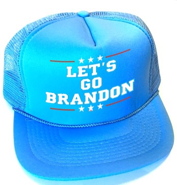 1 eLets Go Brandon printed HATs - columbia blue