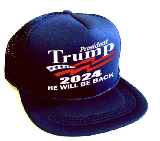 1 gPresident Trump 2024 printed YOUTH HATs - navy