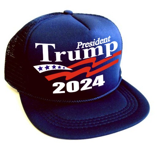 1 gPresident Trump 2024 printed YOUTH HATs - navy