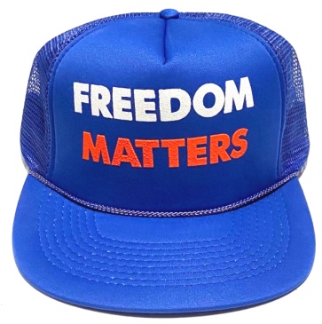 1 gFreedom Matters printed HATs - royal blue