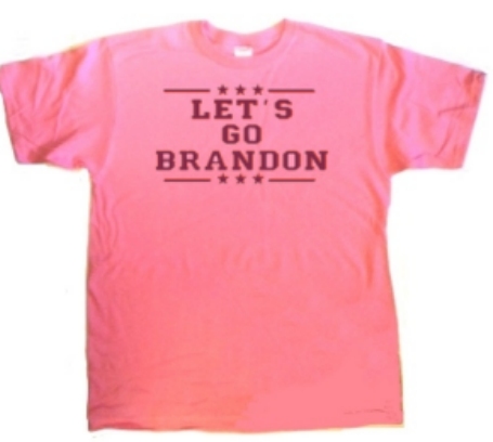 1 dLet's Go Brandon printed pink T-SHIRTS