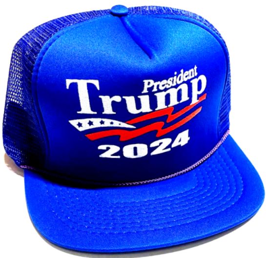 1 gPresident Trump 2024 caps - royal blue