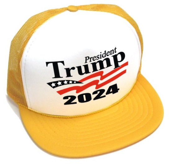 1 gPresident Trump 2024 capc - white front GOLD