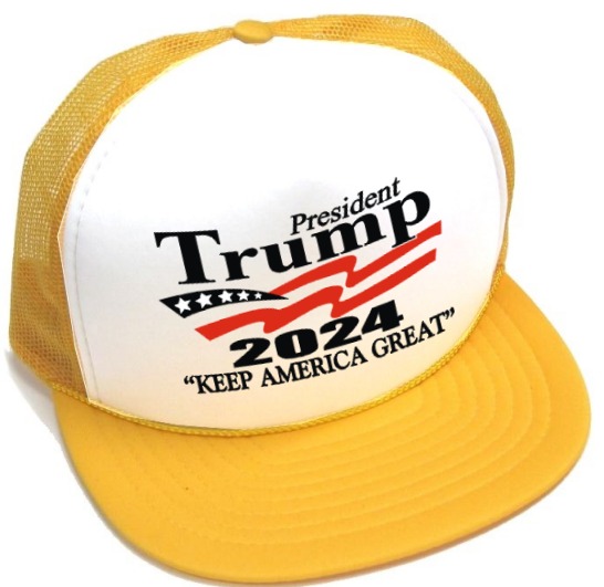 1 gPresident Trump 2024 caps - white front GOLD