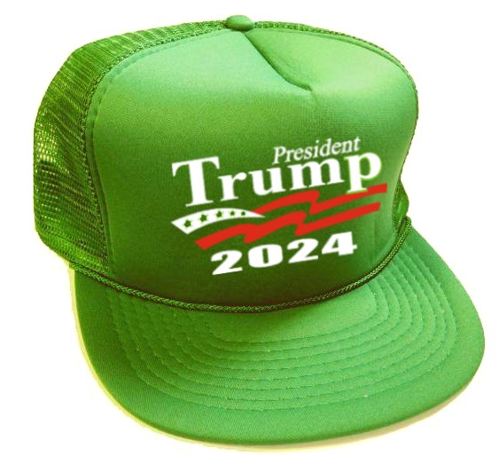 1 gPresident Trump 2024 caps - kelly green