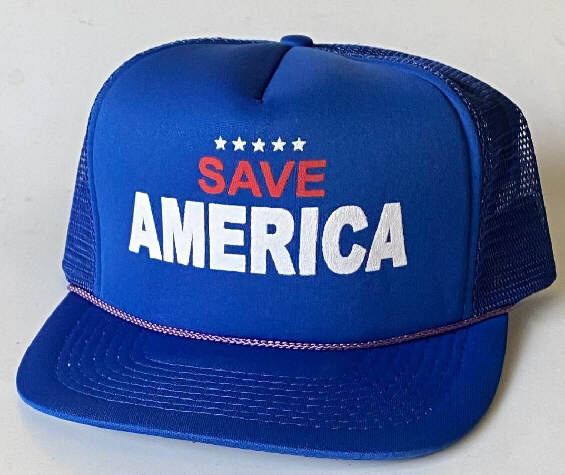 1 bSave America printed mesh back CAPS - royal blue