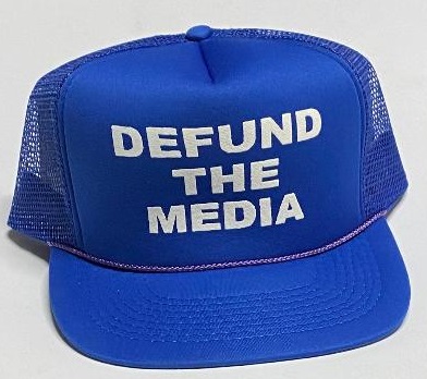 1 gDefund The Media Printed HATs - royal blue