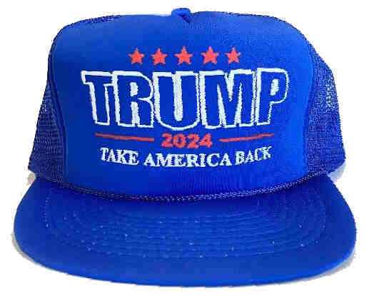 1 cTrump 2024 Take America Back printed HATs - royal