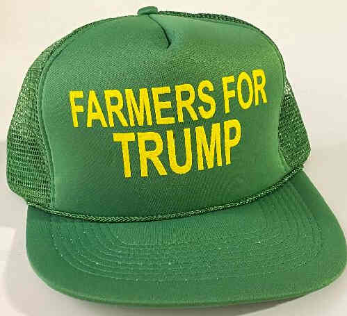 1 gFarmers For Trump printed kelly green HATs