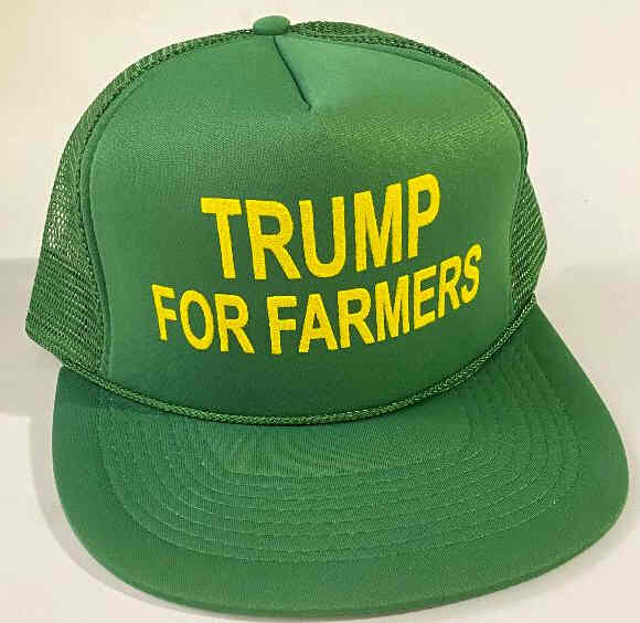 1 fTrump For Farmers printed kelly green HATs