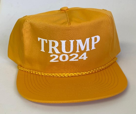 1 aTrump 2024 Golf Hats-GOLD