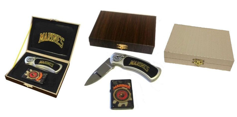 Military Boxed Knife and LIGHTER Set