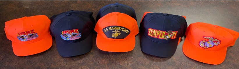 Cloth caps with embroidered PATCHES