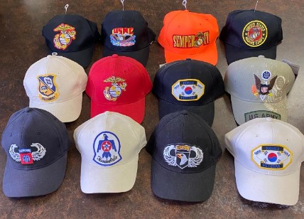 Cloth caps with embroidered PATCHES