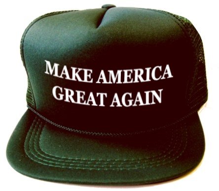 1) Youth Printed Caps - Make America Great Again - Dark Green