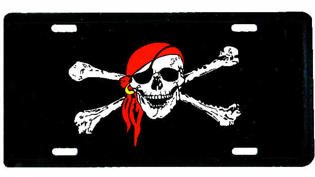 Pirate Metal LICENSE PLATE