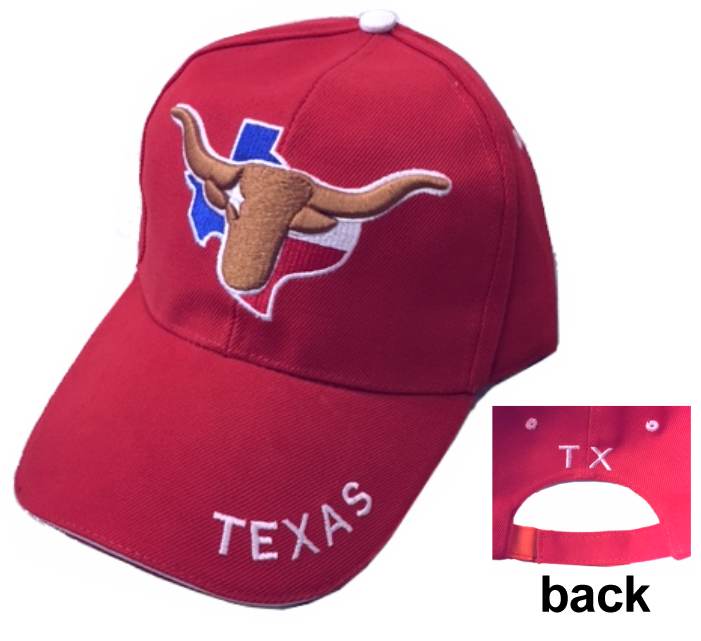 Texas EmbroideRED Twill Cap