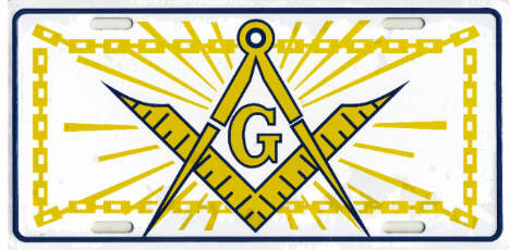 MASONIC Metal License Plate