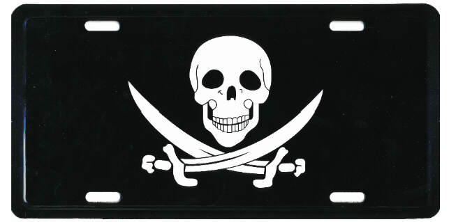 Pirate Metal LICENSE PLATE