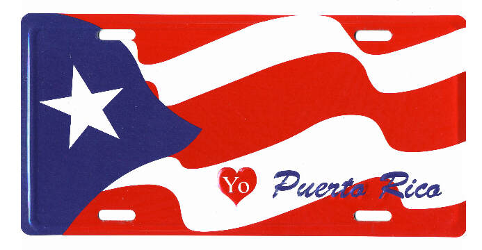 Puerto Rico Metal LICENSE PLATE